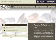 Tablet Screenshot of pattersoneyeclinic.com